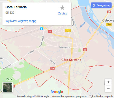 Mapa Google naprawa spłuczki Góra Kalwaria