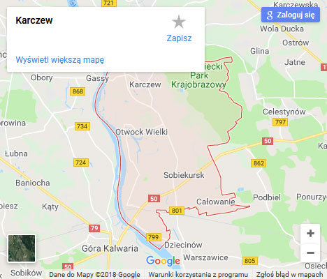 Mapa Google naprawa spłuczki Karczew