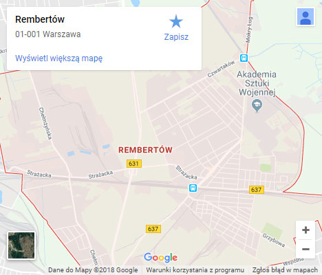 Mapa Google naprawa spłuczki Warszawa
